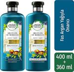 Herbal Essences Fas Argan Yağı Onarıcı 400 Ml + Saç Bakım Kremi 360 Ml Şampuan Seti