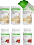 Herbalife Shake 3 Adet Vanilya + Çay 3 Adet Ahududu + Shaker Hediye