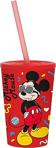 Herevin Gözlüklü Mickey Mouse 340 Ml Pipetli Bardak - Erkek Çocuk - Kırmızı