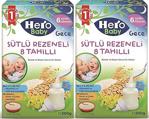 Hero Baby 200Gr Sütlü Rezeneli 8 Tahıllı 2 Li Set Kaşık Maması