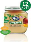 Hero Baby Organik Elmalı Şeftalili 120 Gr 12'Li Kavanoz Maması