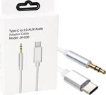 Hersey Tahtakaleden Type C Çevirici Kablo 3,5 Aux Audio Adapter Cable Model Jh-030 Siyah Hızlı Şarj Kablosu