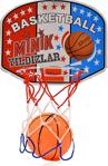 Heticaret Minik Yıldızlar Oyuncak Basketbol Potası Ve Topu Küçük Boy Çocuklara Özel Duvara Askılı