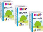 Hipp 1 Organik Bebek Sütü 3\'lü 600 Gr