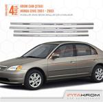 Honda Civic Krom Cam Çıtası 4 Parça 2001 - 2003