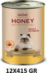 Honey Premium Tavuklu 415 gr 12'li Paket Yetişkin Kedi Konservesi