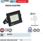 Horoz Pars-20 20 Watt Yeşil Işık Renk Green Smd Led Projektör 20W