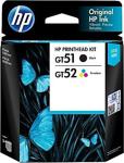 Hp 3Jb06Aa Gt51 / Gt52 Siyah+Renkli Baskı Kafası (M0H50A+M0H51A) Deskjet Gt5810, Gt5820