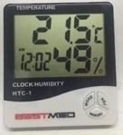 Htc-1 Bestmed Isı Sıcaklık Isı Nem Ölçer Dijital Termometre Htc1 Saat Ve Alarm Özellikli