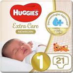 Huggıes Bebek Bezi Extra Care Beden:1 (2-5Kg) Yenidoğan 21 Adet