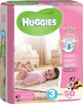 Huggies Kızlar İçin 3 Beden Midi 50 Adet Bebek Bezi