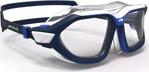 Huhulogy Yüzücü Maskesi - Yetişkin Deniz Gözlüğü - Beyaz / Mavi - Şeffaf Camlı - L Boy - Actıve Nabaıjı