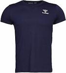 Hummel Hmlfausto Vnk Tişört S/S Erkek Spor Giyim, Mavi (Real Navy 7480), S (Üretici Ölçüsü: S)