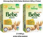 Hünnap Keçi Sütlü 400 gr 2'li Paket Bebe Bisküvisi