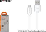 Hytech Hy-X83 1M 2A Micro Usb Beyaz Şarj Kablosu