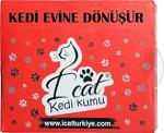 I Cat Süper Topaklanan Kedi Kumu 10Lt. - Kedi Evine Dönüşebilen-Minder Hediyeli-Kokusuz