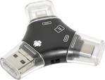 I-Flash Device Micro Usb Micro Sd/Tf Kart Okuyucu Android İphone Type-C Siyah