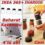 IKEA 365+ IHARDIG CAM BAHARAT KAVANOZU BAHARATLIK 4 LÜ SET