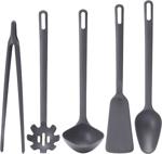 Ikea 5 Parça ,Gri Kepçe-Spatula Seti Mutfak Kepçe, Meridyendukkan 5 Parça Gri Renk, Çizdirmez