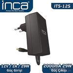 Inca Its-12S 2.5Mm 12V 2A Siyah Tablet Şarj Adaptörü