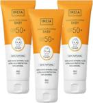 Incia Bebek İçin 0 Doğal Spf 50 100 Ml 3 Adet Güneş Kremi