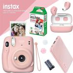 Instax Mini 11 Pembe Fotoğraf Makinesi - 10'Lu Film Pembe Powerbank Ve Bluetooth Kulaklık Hediyeli