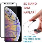 İphone 6-7-8-Plus-X-XsMax Tam Kaplayan 5D Nano Esnek Kırılmaz Cam