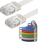 Irenis Cat6 Yassı Ethernet (Network, Lan) Kablosu Beyaz 25 Cm