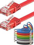Irenis Cat6 Yassı Ethernet (Network, Lan) Kablosu Kırmızı 1 Metre - 1 M