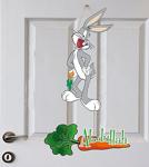 İsme Özel Bebek Odası Ahşap Kapı Süsü Bugs Bunny