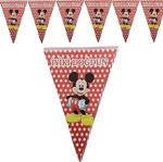 İyi Ki Doğdun Mickey Mouse Temalı Üçgen Flama Doğum Günü Parti Süsü 2 Metre