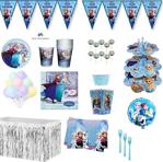 İzmir Partystore Frozen & Elsa 16 Kişilik Lüks Doğum Günü Parti Seti Izmir Party Store