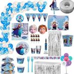 İzmir Partystore Frozen & Elsa 8 Kişilik Ultra Lüks Doğum Günü Parti Seti