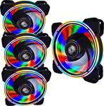 J-Tech (4 Adet ) Air Rgb Rainbow Gökkuşağı 12Cm Kasa Geniş Fan