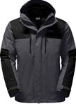 Jack Wolfskin Jasper 3IN1 Erkek Outdoor Mont - XL - Koyu Gri