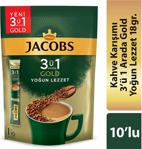 Jacobs Gold 3'ü 1 Arada 18 gr 10'lu Paket Yumuşak Lezzet Hazır Kahve