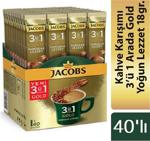 Jacobs Gold 3'ü 1 Arada 18 gr 40'li Paket Yumuşak Lezzet Hazır Kahve