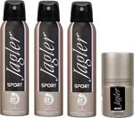 Jagler Sport 150 Ml Erkek Deodorant 3 Adet + Roll On 50Ml 1 Adet