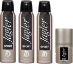 Jagler Sport Erkek Sprey Deodorant 150 Ml X 3 + Roll-On 50 Ml