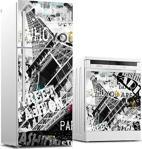 Jasmin2020 Buzdolabı Ve Bulaşık Makinası Sticker Kaplama Etiketi Paris Popart