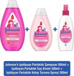 Johnson'S Baby Işıldayan Parlaklık Şampuan 500 Ml + Saç Kremi 300 Ml + Sprey 200 Ml