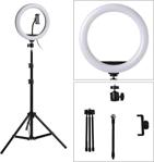 Joytec 4Dn H Youtuber Led Tripod Işıklı Telefon Tutucu Makyaj Işığı Ring Light 10 Inç + 2.1 M Tripod