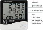 Joytec Htc-2 Dijital Termometre Higrometre Sıcaklık Nem Ölçer Saat Alarm