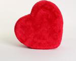 Kalpli Peluş Hediyelik Kutu - Kırmızı Renk 27 X 27 Cm