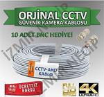 Kamera Güvenli̇k Kablosu Cctv-Ahd-Analog Si̇stemlere Uygun 10 Bncli̇