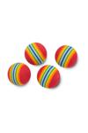 Karlie Gökkuşağı Renkli Kedi Oyun Topu 4 cm 4 lü Paket