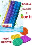 Kavele Pop It Push Bubble Fidget Oyuncak Kalemlik Popit Gökkuşağı Kalem Kutu Zihinsel Stres Oyunu