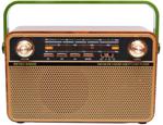 Kemai Md-505Bt Analog Fm Radyolu Usb Tf Kart Girişli Ahşap Şarjlı Nostaljik Radyo