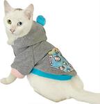 Kemique Kitty Grey Kapsonlu Sweatshirt Kedi Süeteri Kedi Kıyafeti