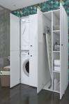 Kenzlife Çamaşır-Kurutma Makinesi Dolabı Kapaklı Yaromira Byz 180X120X60 Banyo